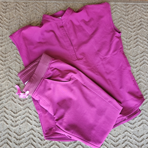 Figs Tops Figs Scrub Set Magenta Xxsxs Poshmark